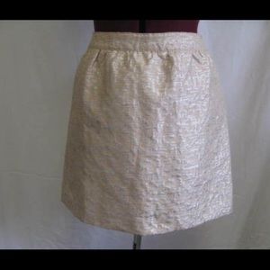 Ann Taylor Loft petite gold and silver skirt